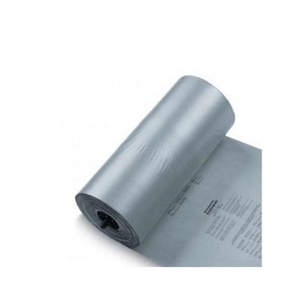 A roll of gray plastic sheeting partially unrolled on a flat surface. Instapak® Silver Foam-In-Place Film (36 in x 2200 ft., 1 Roll)